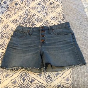 Madewell high rise denim shorts